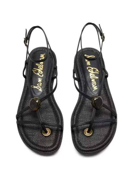 Sandale Sam Edelman fără toc cu strasuri negru