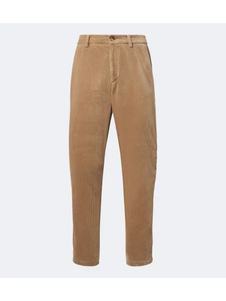Pantaloni Brunello Cucinelli de catifea cord bej