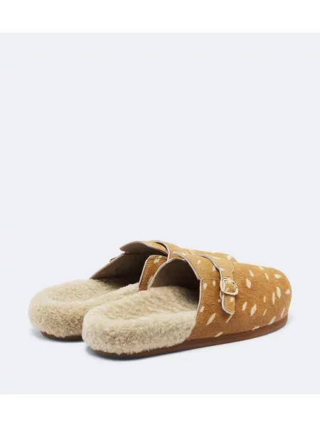 Ovčje kože cokle Ancient Greek Sandals rjava