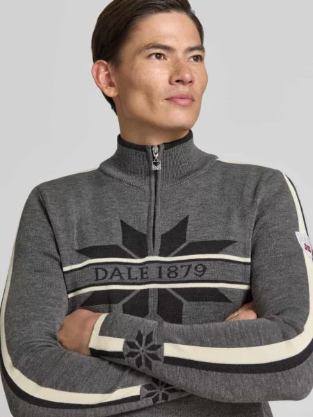 Sweter wełniany z nadruk z logo model Nale' Dale Of Norway