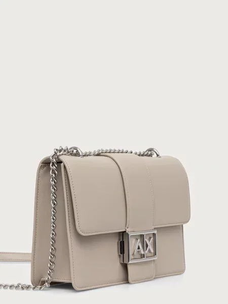 Armani Exchange crossbody kabelka dámska z imitácie kože béžová