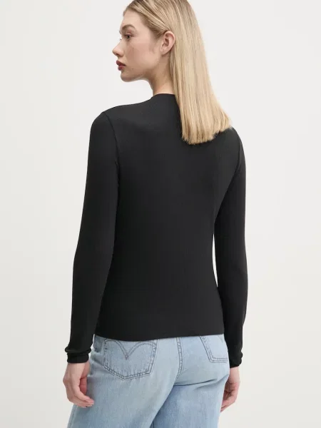 Halenka Abercrombie & Fitch hladká černá