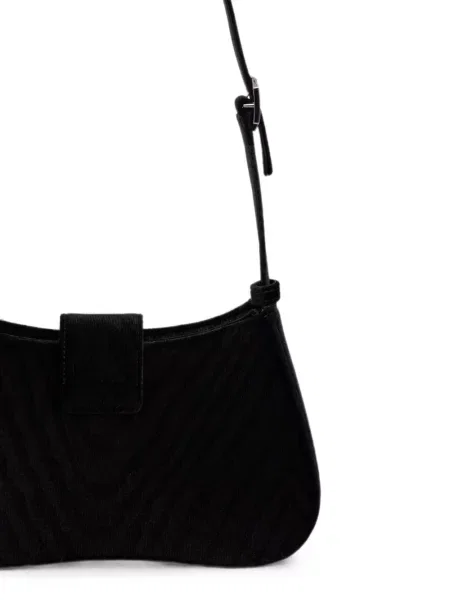 Torba hobo Emporio Armani od samta crna