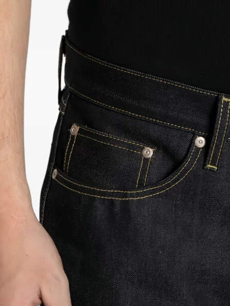 Blugi drepți Naked And Famous albastru