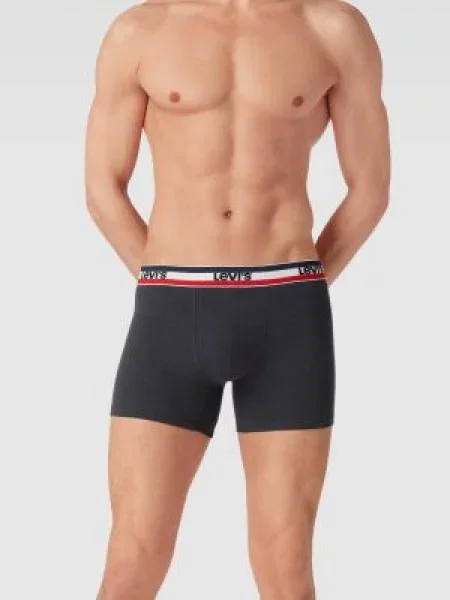 Obcisłe bokserki z elastycznym pasem z logo Levi's czerwone