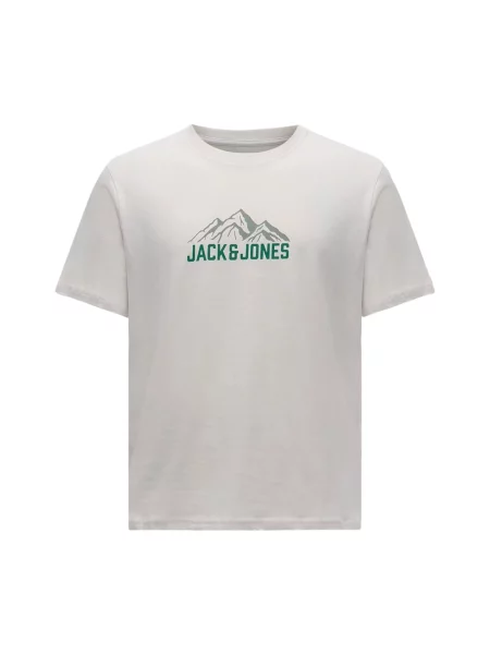JACK & JONES Tricou JJROCHE kitt / verde / kaki alb