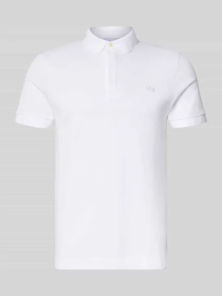 Koszulka polo o kroju regular fit z mieszanki bawełny Lacoste biała