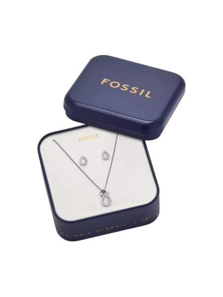 Fossil Naszyjnik i kolczyki szare