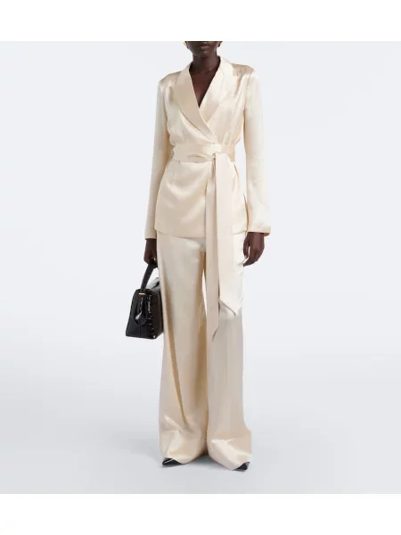 Pantaloni Joseph din satin bej