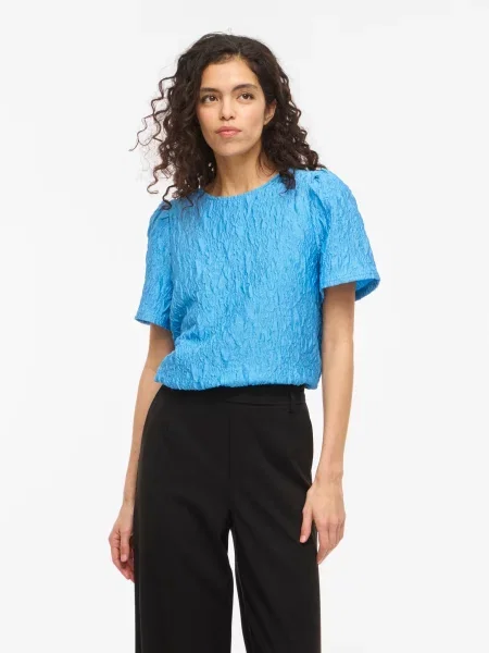 VILA Tricou VISophia azuriu