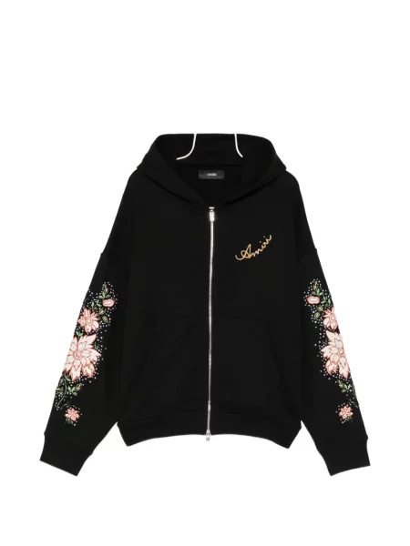 Hanorac cu glugă Amiri cu model floral negru