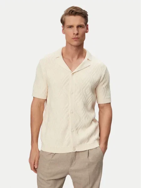 JOOP! Jeans Koszula Diamor Kremowy beżowa