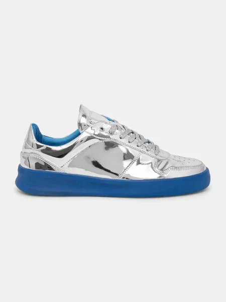 VOR sneakersy skórzane 5A srebrny