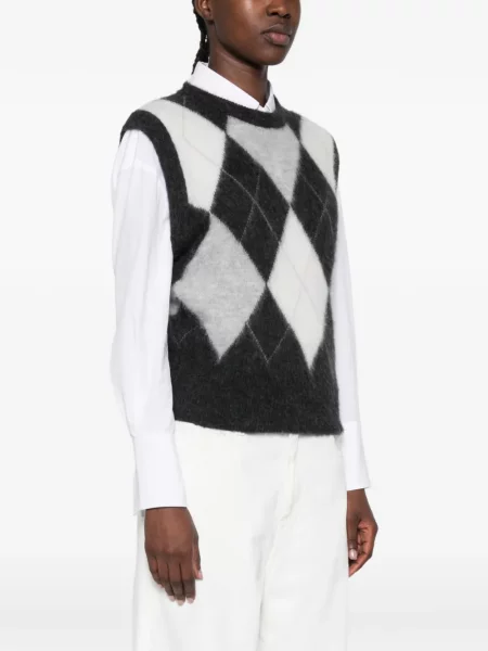Vestă Daniele Fiesoli cu model argyle gri