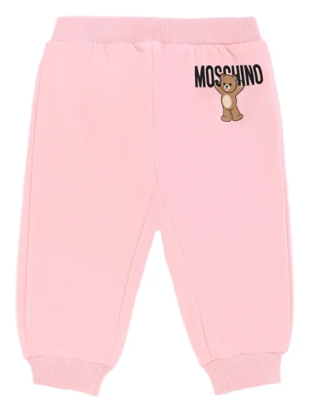 Spodnie dziecięce Moschino różowe