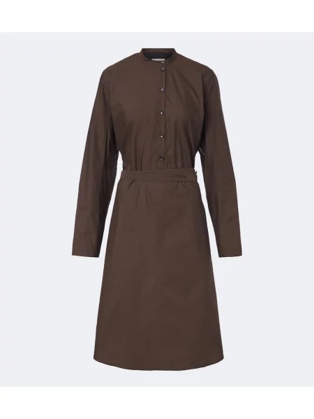 Cu centură rochie midi Lemaire de mătase maro