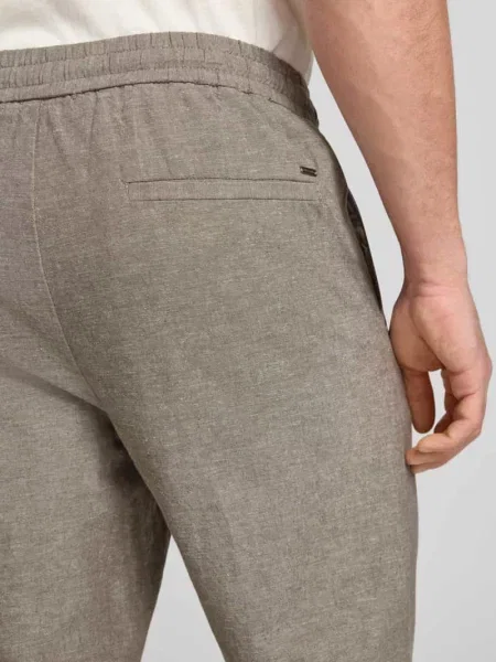 Spodnie lniane o kroju tapered z mieszanki bawełny i lnu model LINUS' Only & Sons