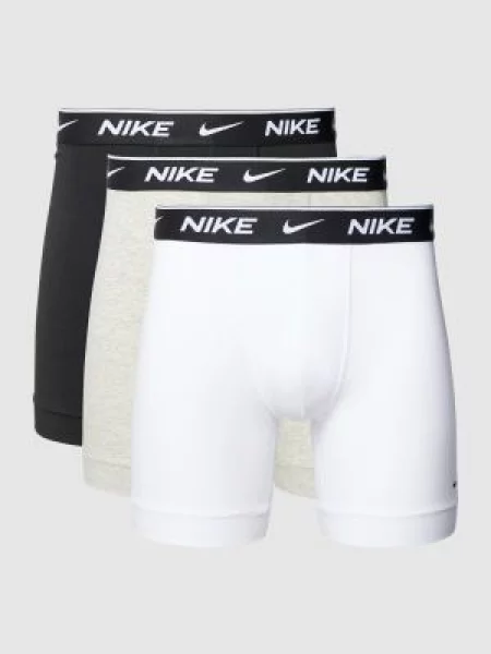 Bokserki Nike Everyday Cotton Stretch Boxer Brief 3 pary white/grey heather/black białe