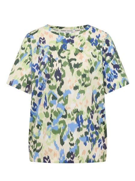 CECIL Tricou deschis / albastru / oliv / rosé bej
