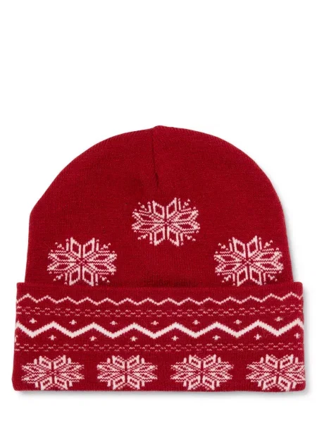 Only&Sons Czapka ONSXmas Mężczyźni wzorzysty ONE SIZE czerwony