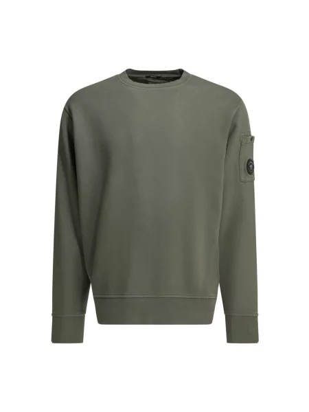 Lniana bluza nierozpinana C.p. Company zielona