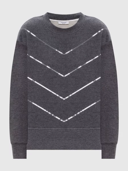 Світшот з паєтками Peserico сірий