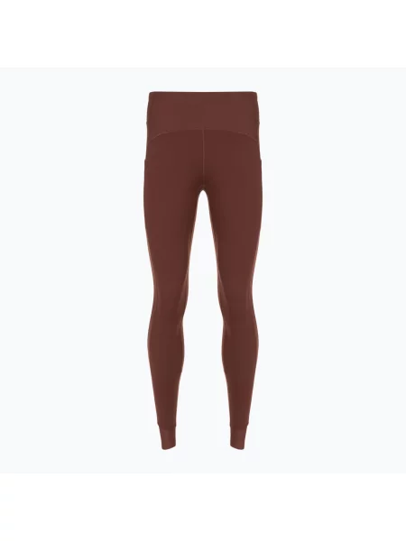 Legginsy do biegania Brooks Momentum Thermal Tight run raisin brązowe