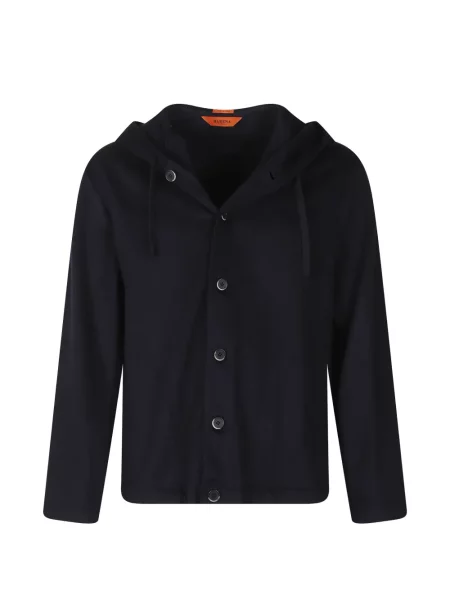 Hanorac cu glugă Barena de lână albastru