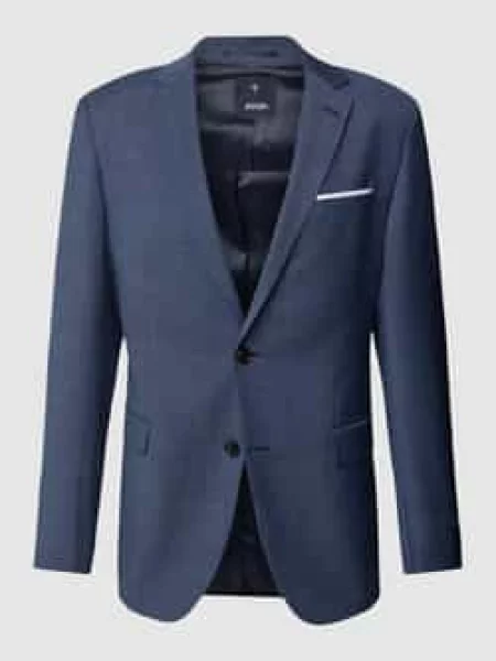 Marynarka na dwa o kroju slim fit z tkanym wzorem model ‘Finch’ Joop! Collection niebieska