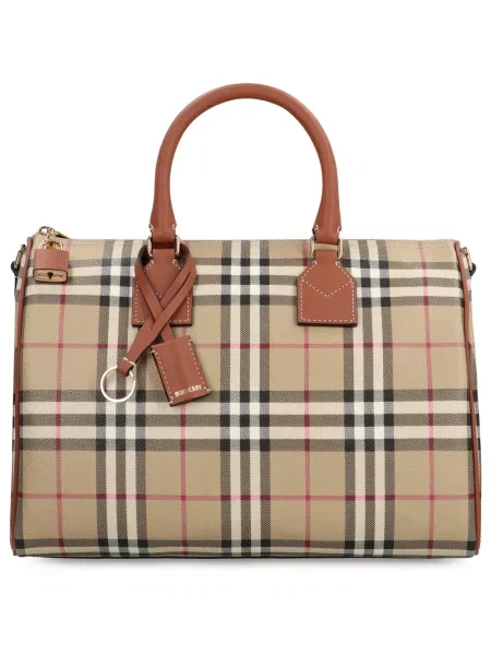 Torebka Burberry w kratę brązowa
