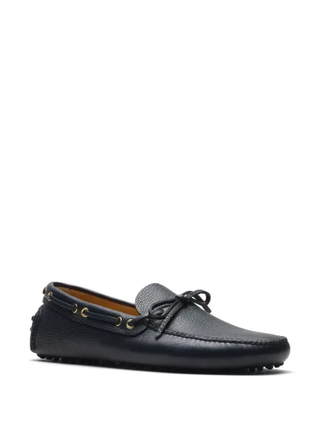 Półbuty Car Shoe skórzane niebieskie