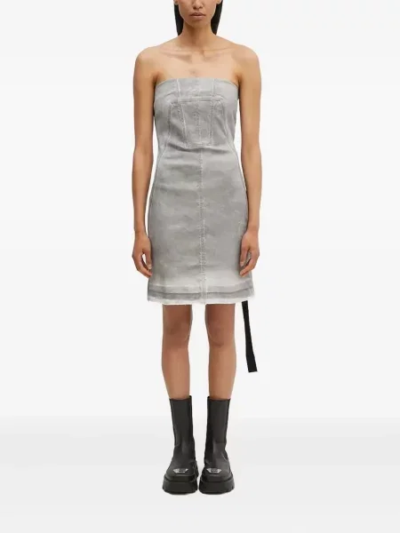 Rochie midi Rick Owens Drkshdw până la genunchi de costum gri