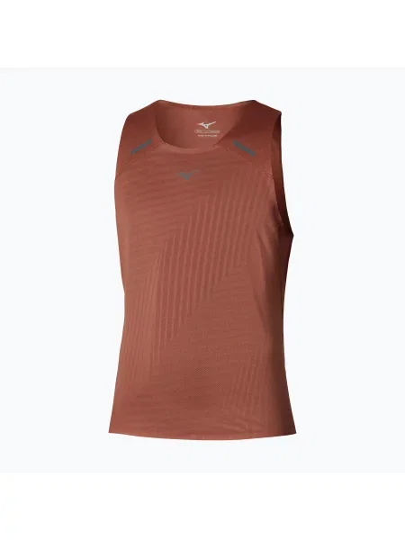 Tricou de alergare pentru bărbați Mizuno Tech Light Tank copper brown maro
