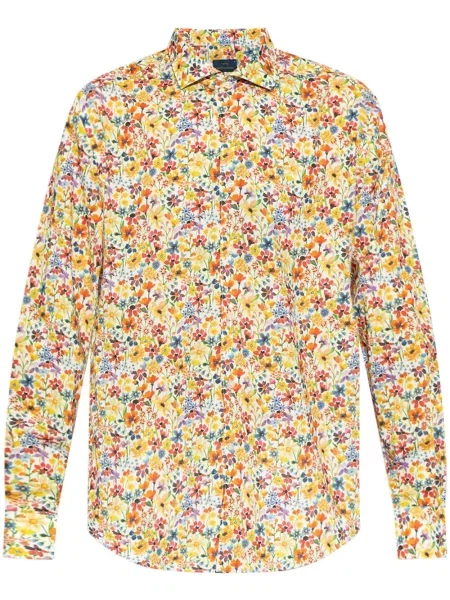 Риза Paul & Shark на цветя с принт жълто