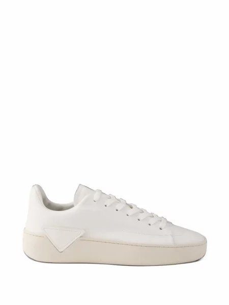 Sneakerși Prada din piele alb
