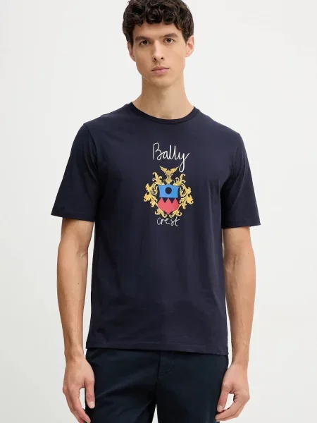 Majica Bally tamno s tiskom plava