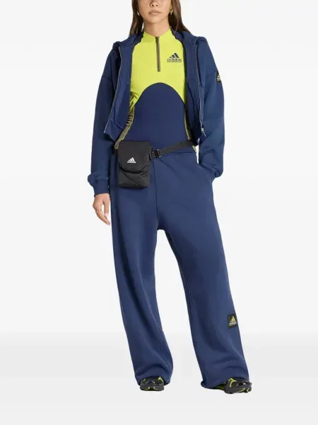 Pöttyös fűzős csipkés póló Adidas kék