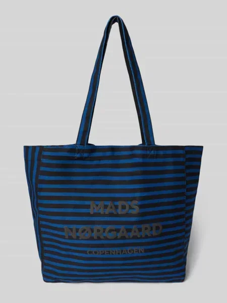 Torba shopper z bawełny z logo model Boutiqno Athene' Mads Norgaard