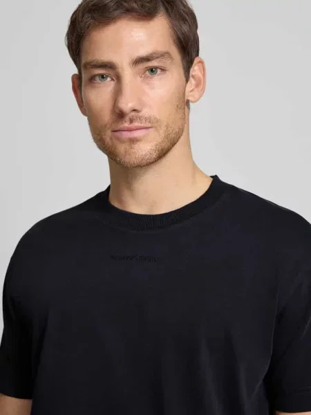 T-shirt o kroju relaxed fit z czystej bawełny Marc O'polo czarna