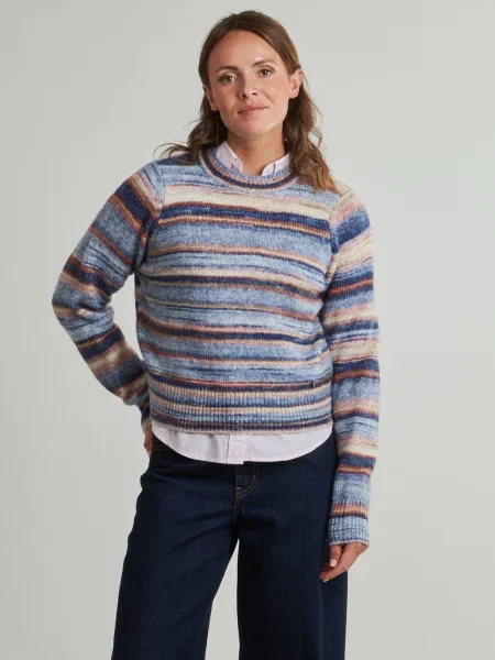 Pepe Jeans Sveter Celeste ťavej srsti / námornícka / svetlomodrá / púdrová modrá