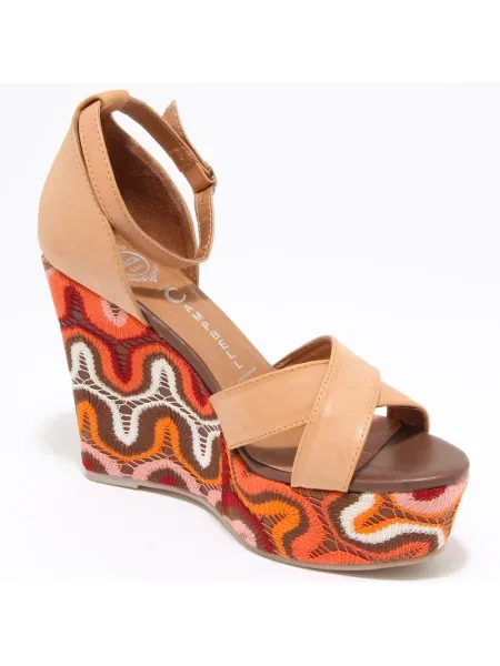 Sandały Jeffrey Campbell na koturnie pomarańczowe