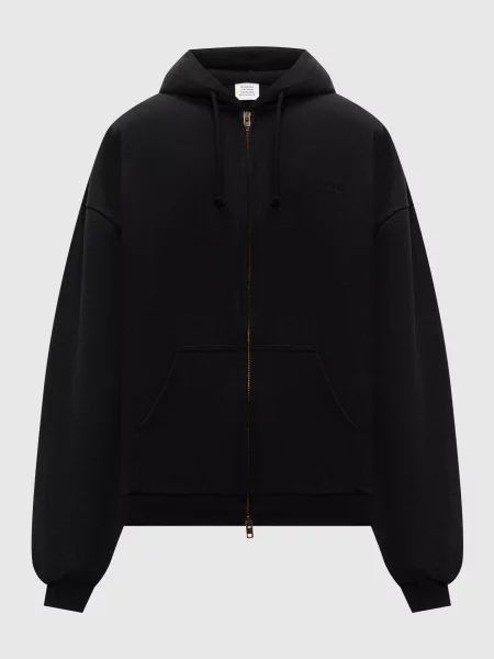 Куртка з вишивкою логотипа Vetements чорна