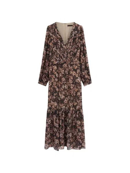 Lung rochie Guess cu model floral maro