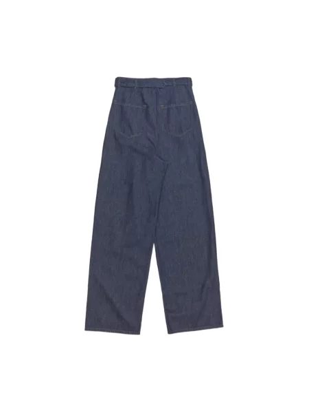 Spodnie Dries Van Noten niebieskie