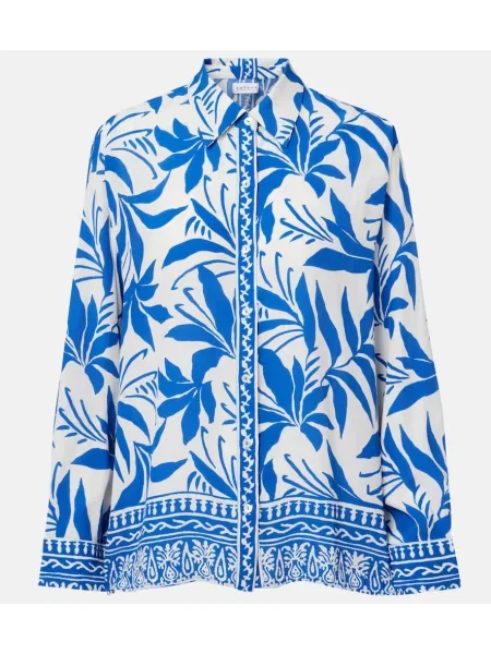 Cămașă Velvet de catifea cu imagine albastru