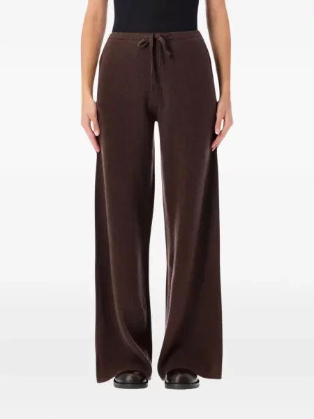 Pantaloni Rhea alergare cu cordon maro