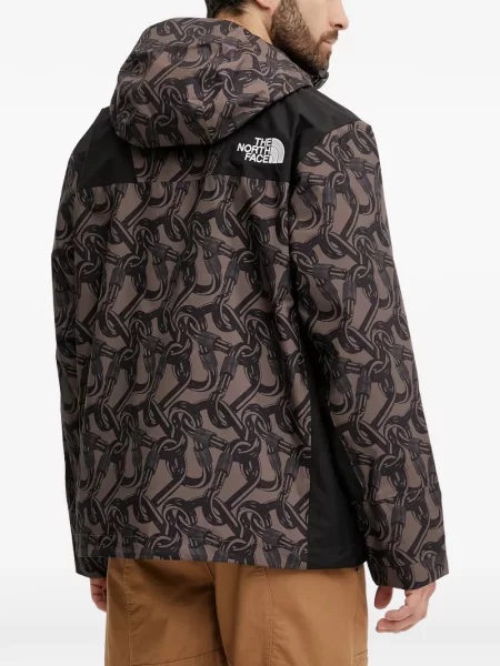 Geacă The North Face cu glugă maro