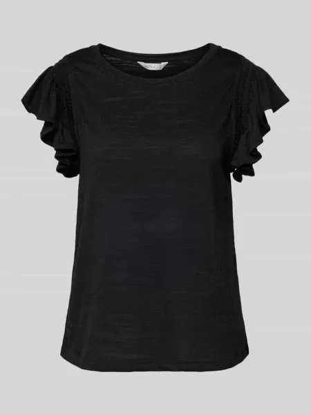 T-shirt z fakturowanym wzorem Apricot czarna