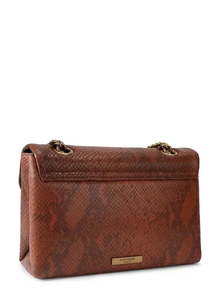 Kurt Geiger London torebka crossbody skórzana KENSINGTON brązowa