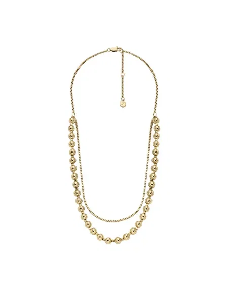 Fossil Náhrdelník All Stacked Up zlatá